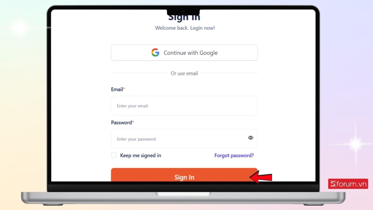 Đăng nhập tài khoản ChatbotX