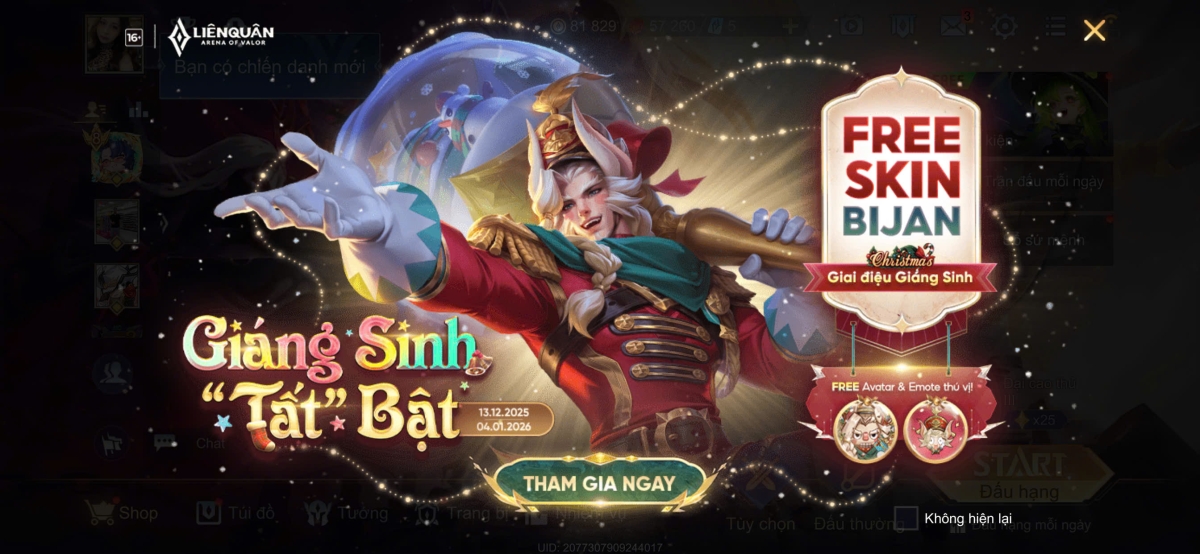 Tổng hợp chi tiết những sự kiện Giáng Sinh Liên Quân 2025