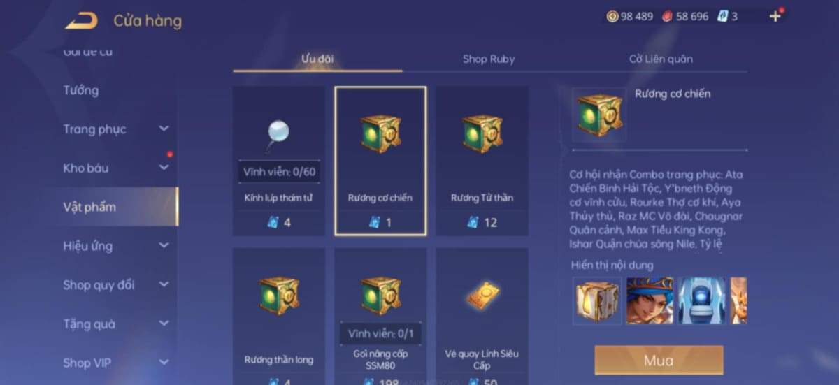 Mở rương cơ chiến chỉ 1% có cơ hội nhận skin xịn
