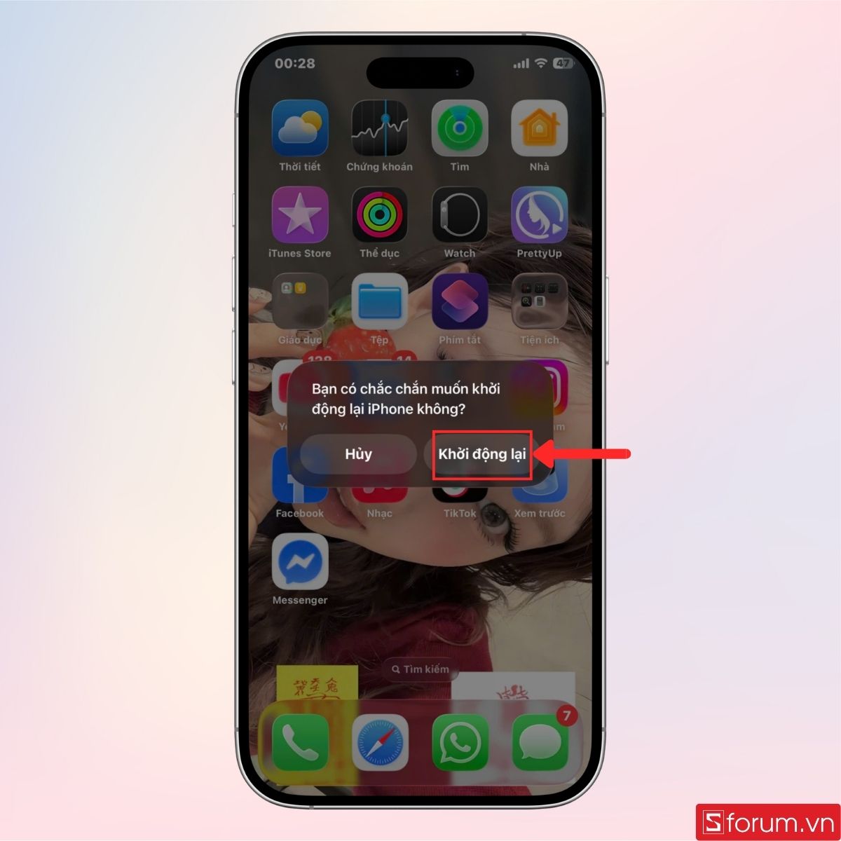 Thử khởi động lại máy để sửa lỗi