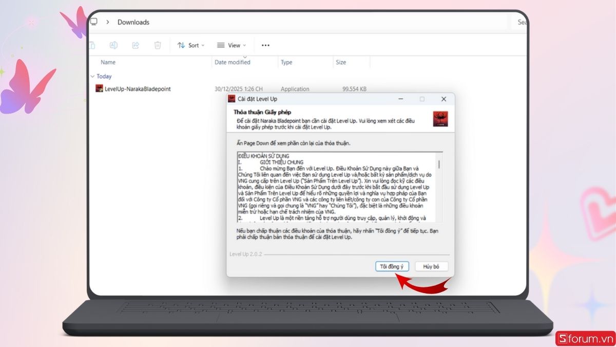 Đồng ý các điều khoản liên quan