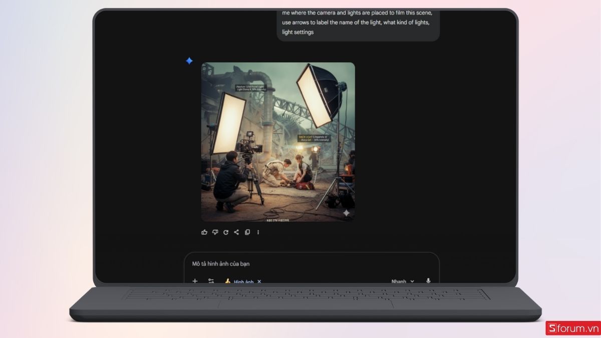 Tạo ảnh hậu trường hoàn tất