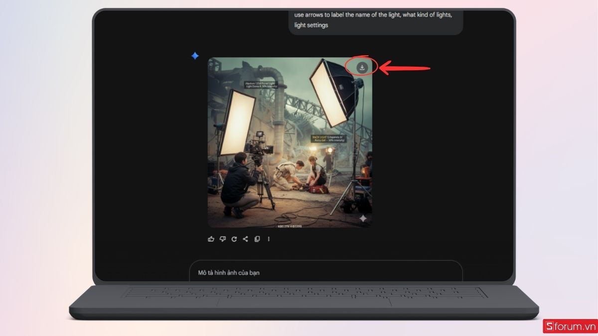 Tải ảnh đã chỉnh sửa về máy