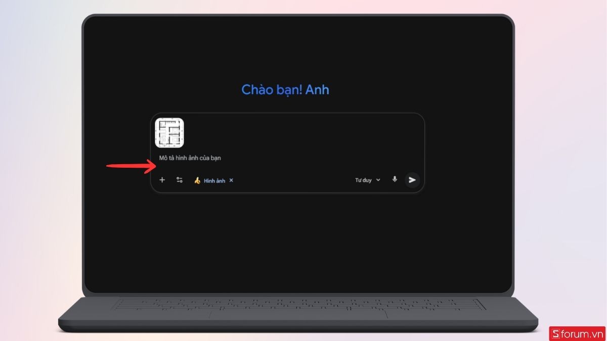 Nhập prompt vào phần này