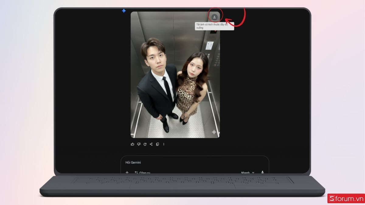 Tải ảnh theo biểu tượng trên hình