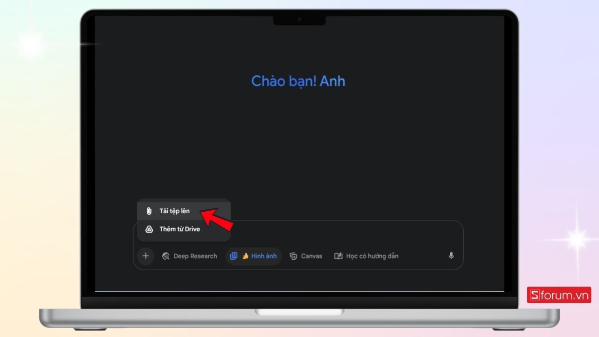 Tải bức ảnh rõ nét bạn muốn tạo trend