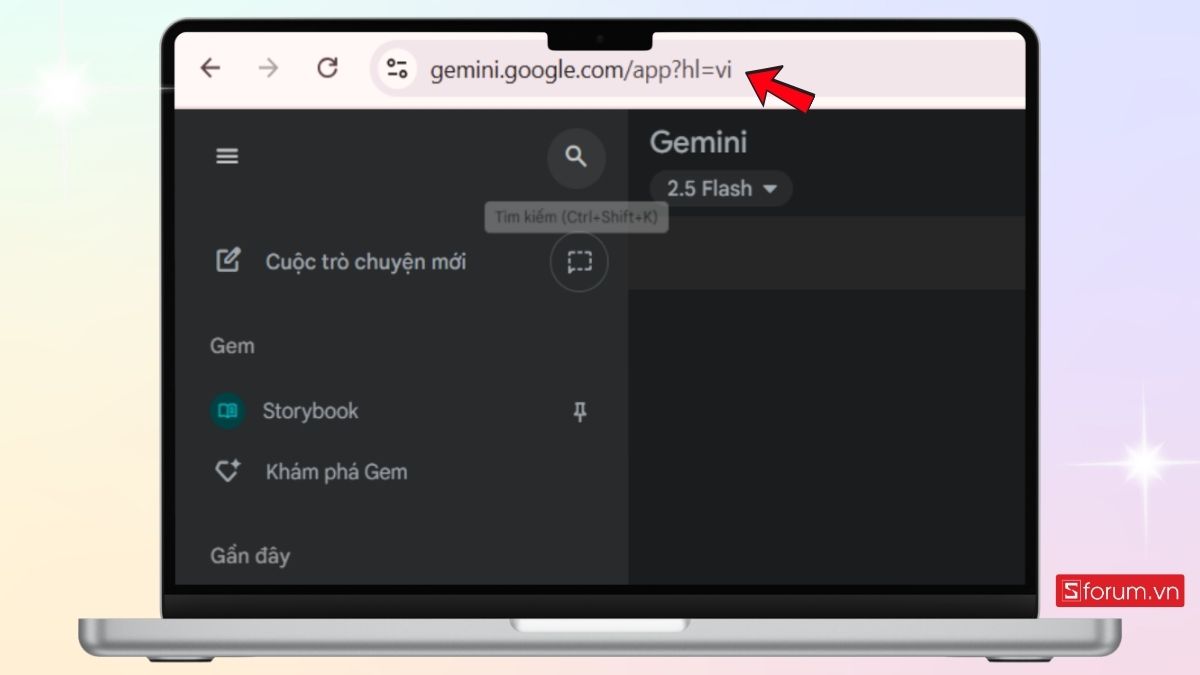 Truy cập vào Gemini AI trên web