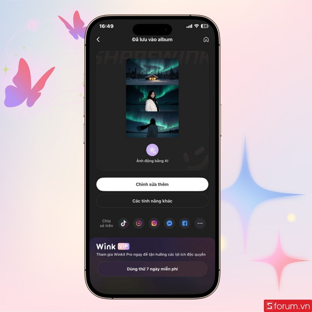 Hoàn tất tải ảnh về điện thoại