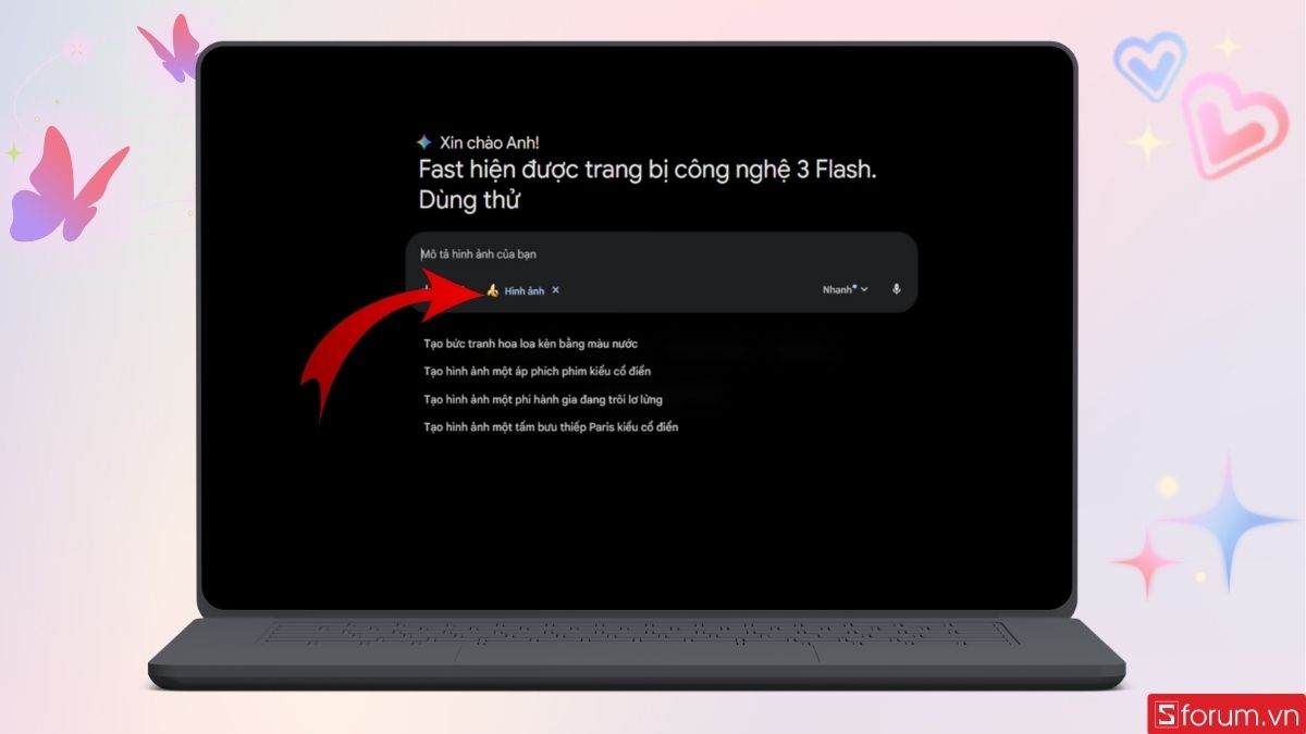 Chọn chế độ tạo hình ảnh
