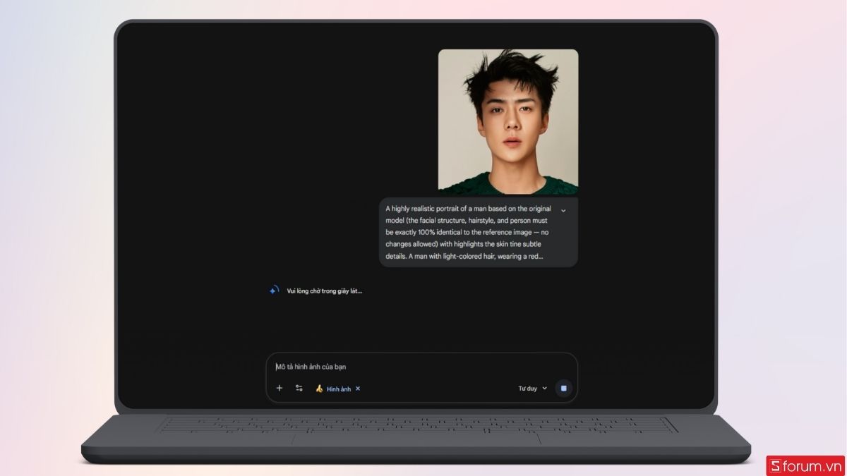 Gemini sẽ tiến hành xử lý hình ảnh của bạn