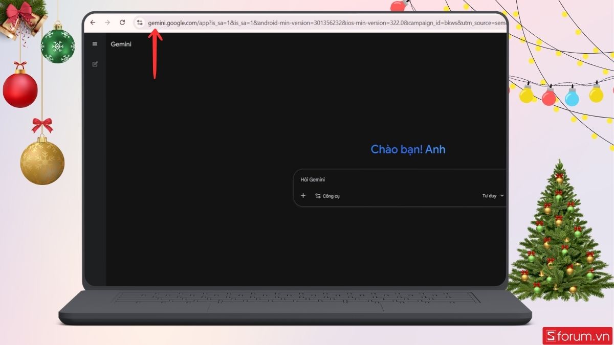 Truy cập trang web Gemini trên điện thoại hoặc máy tính