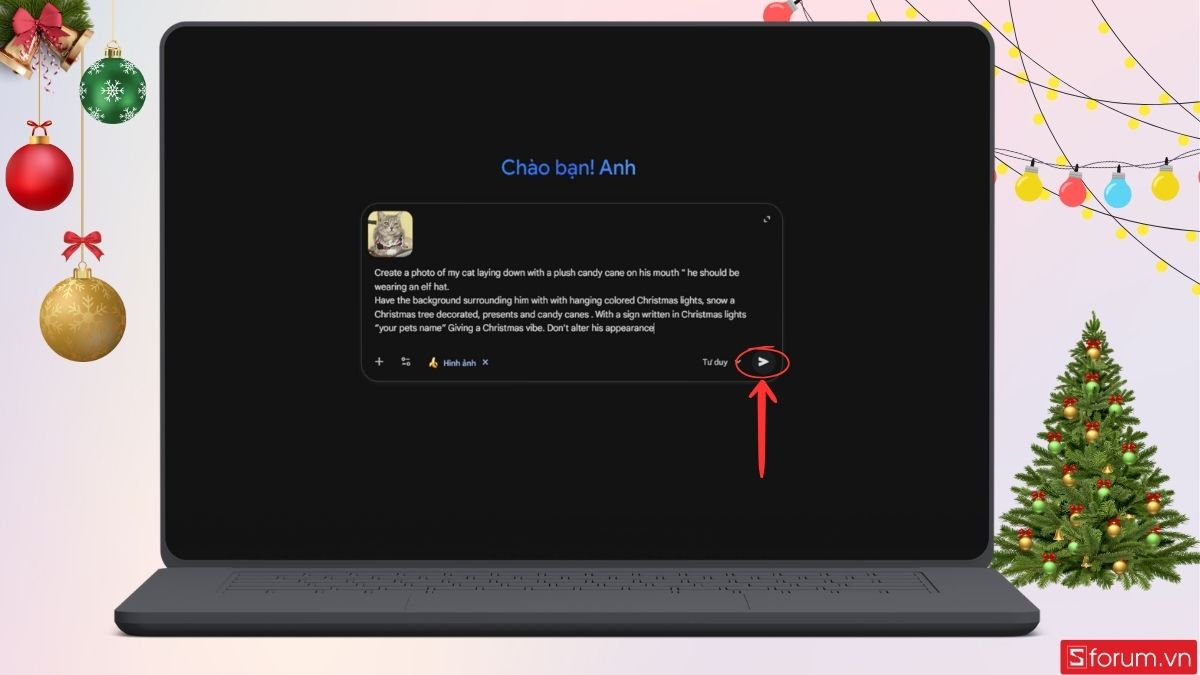 Gửi yêu cầu của bạn để AI xử lý