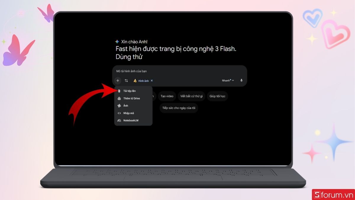Tải ảnh outfit của bạn lên Gemini