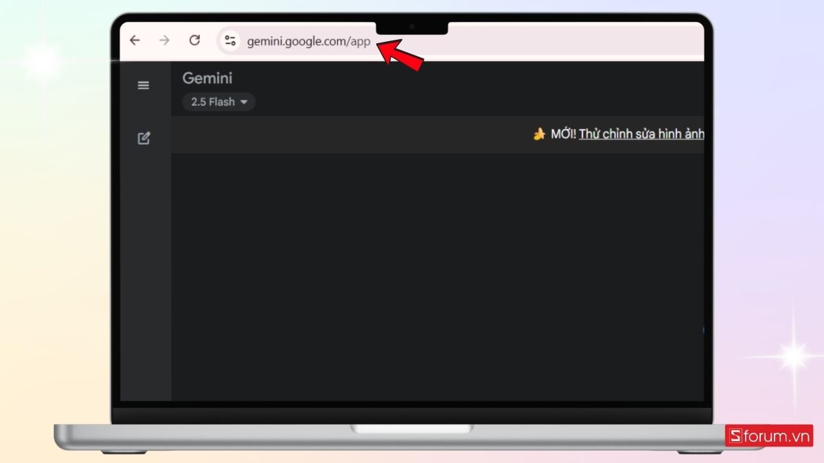 Truy cập vào trang web Gemini