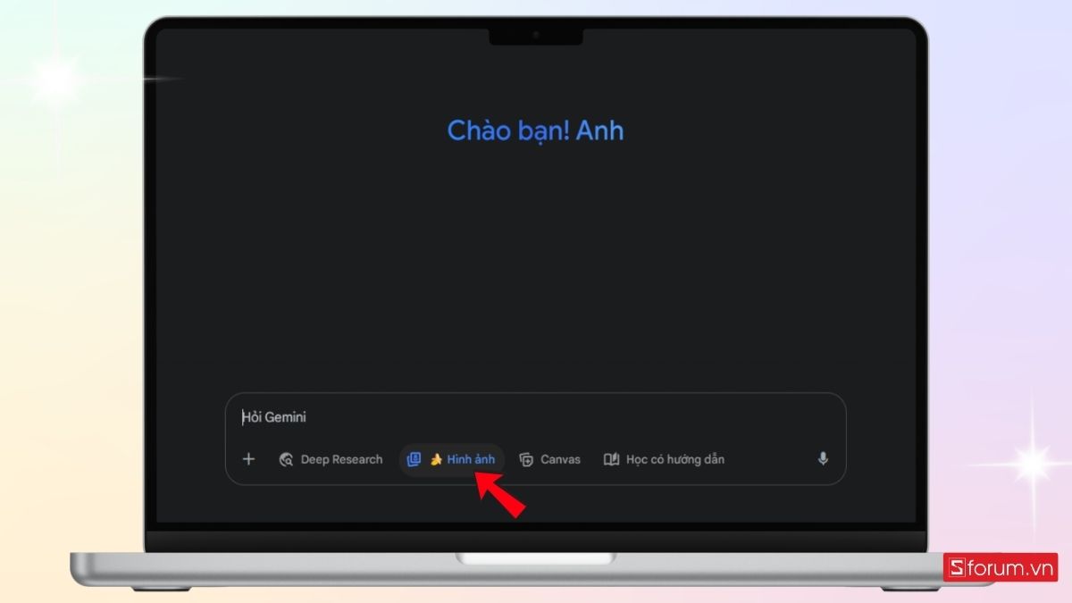 Chọn chế độ tạo ảnh trên Gemini