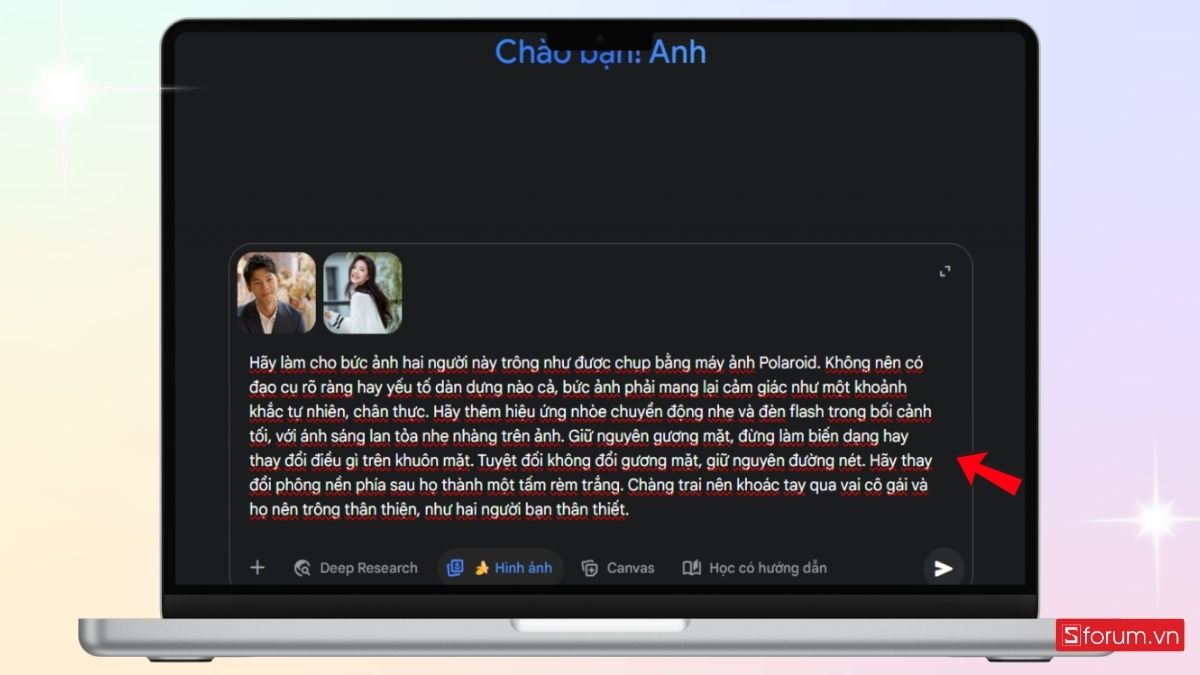Nhập prompt để tạo ảnh