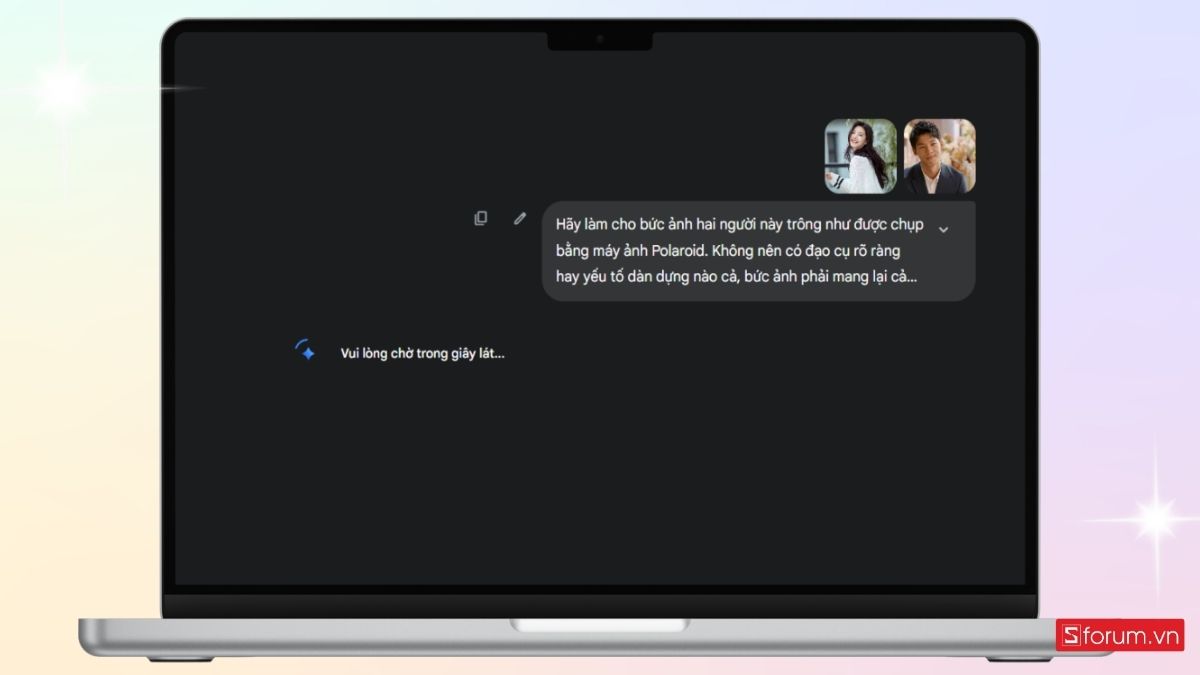 Chờ AI Gemini tạo ảnh