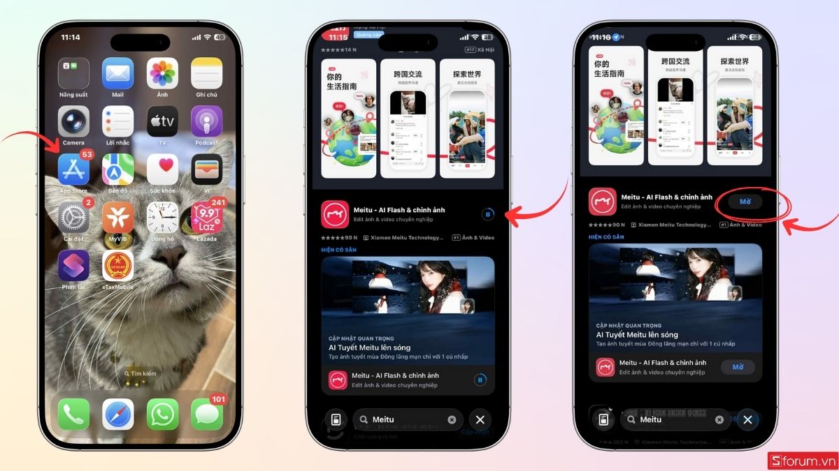 Tải ứng dụng Meitu về máy