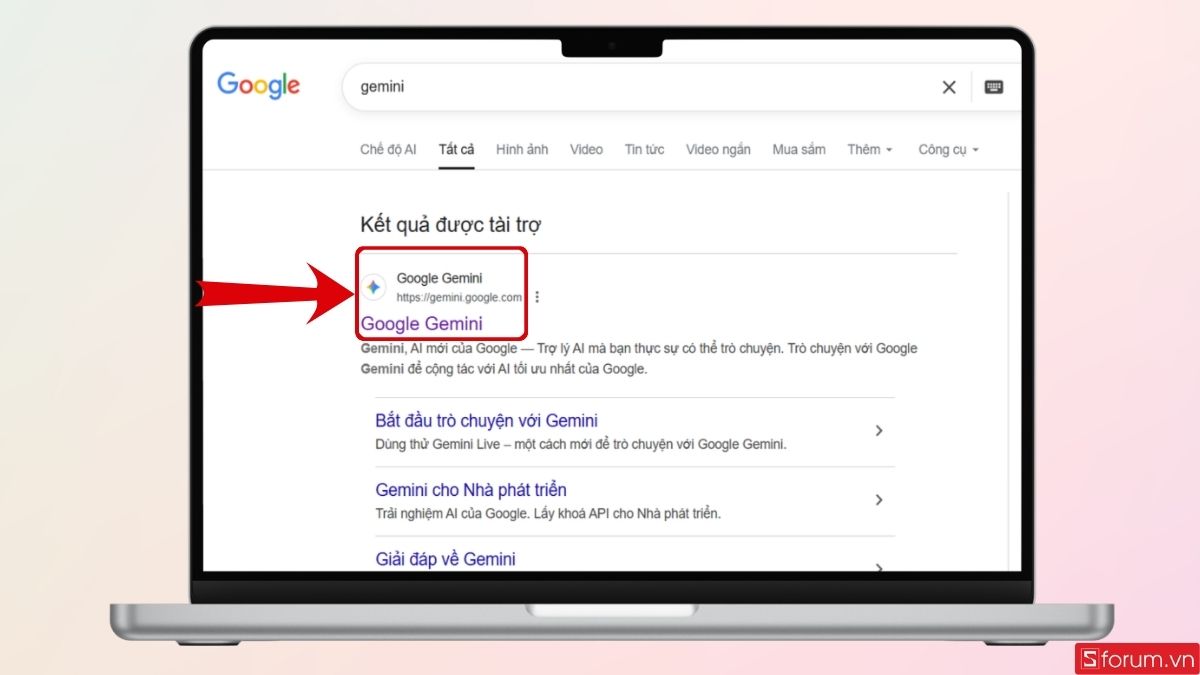 Truy cập vào Gemini