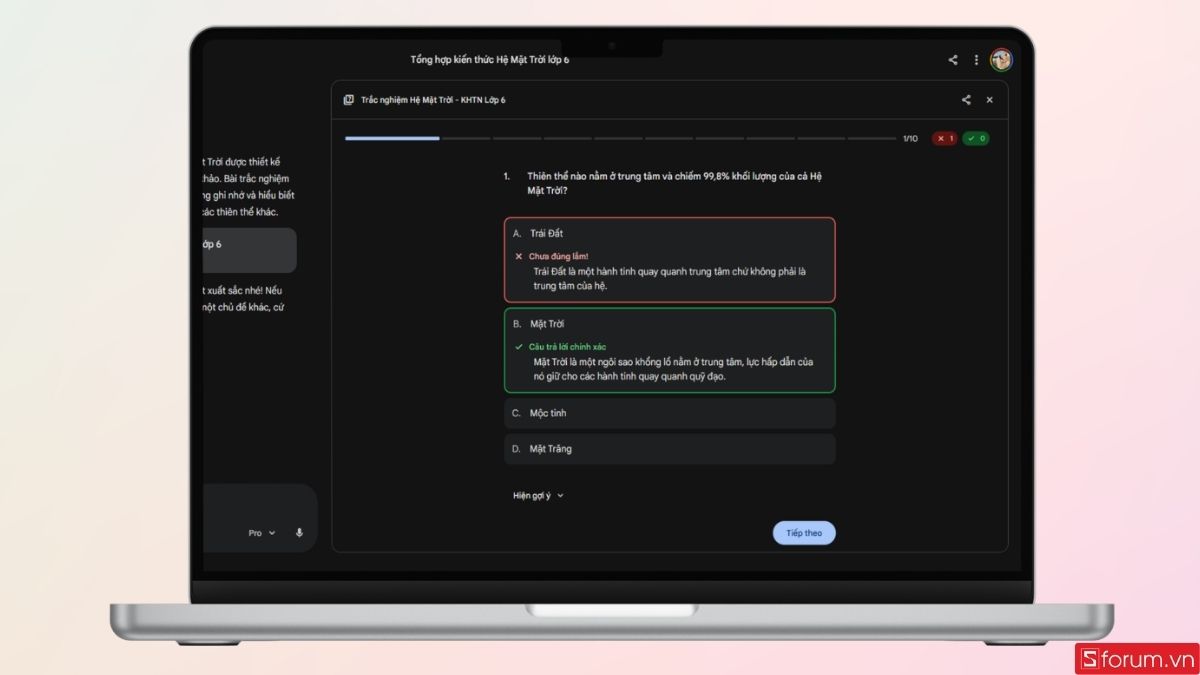 Bạn có thể trả lời từng câu hỏi một