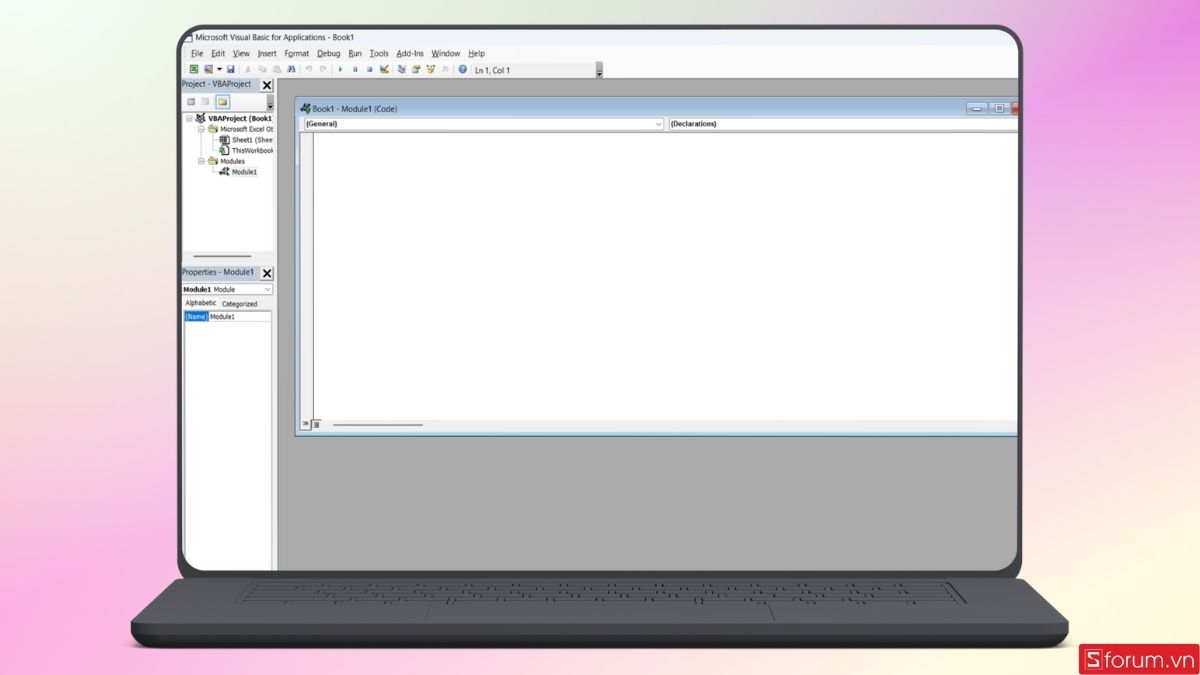 Cửa sổ mới hiện lên như hình