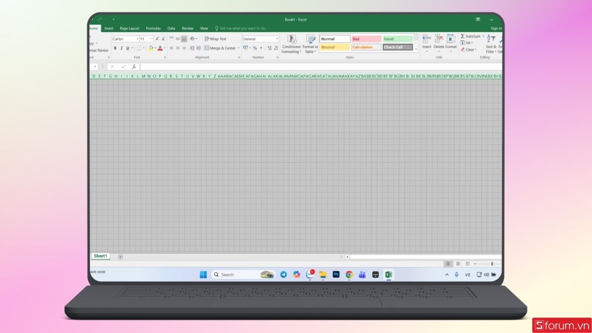 Tiến hành thu nhỏ chiều rộng cột.