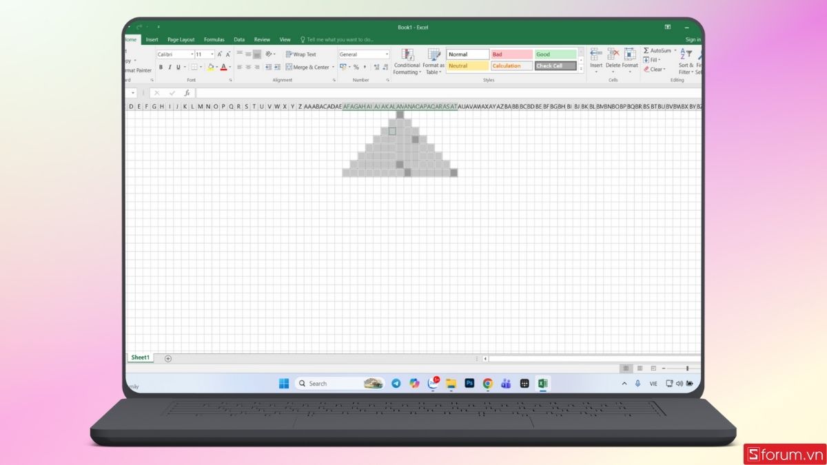 Chọn các ô đđểtajo hình phần tán cây