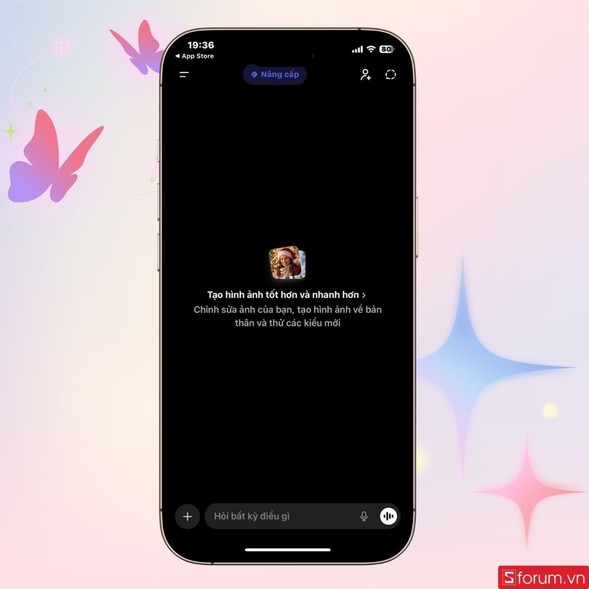 Mở ứng dụng ChatGPT trên điện thoại