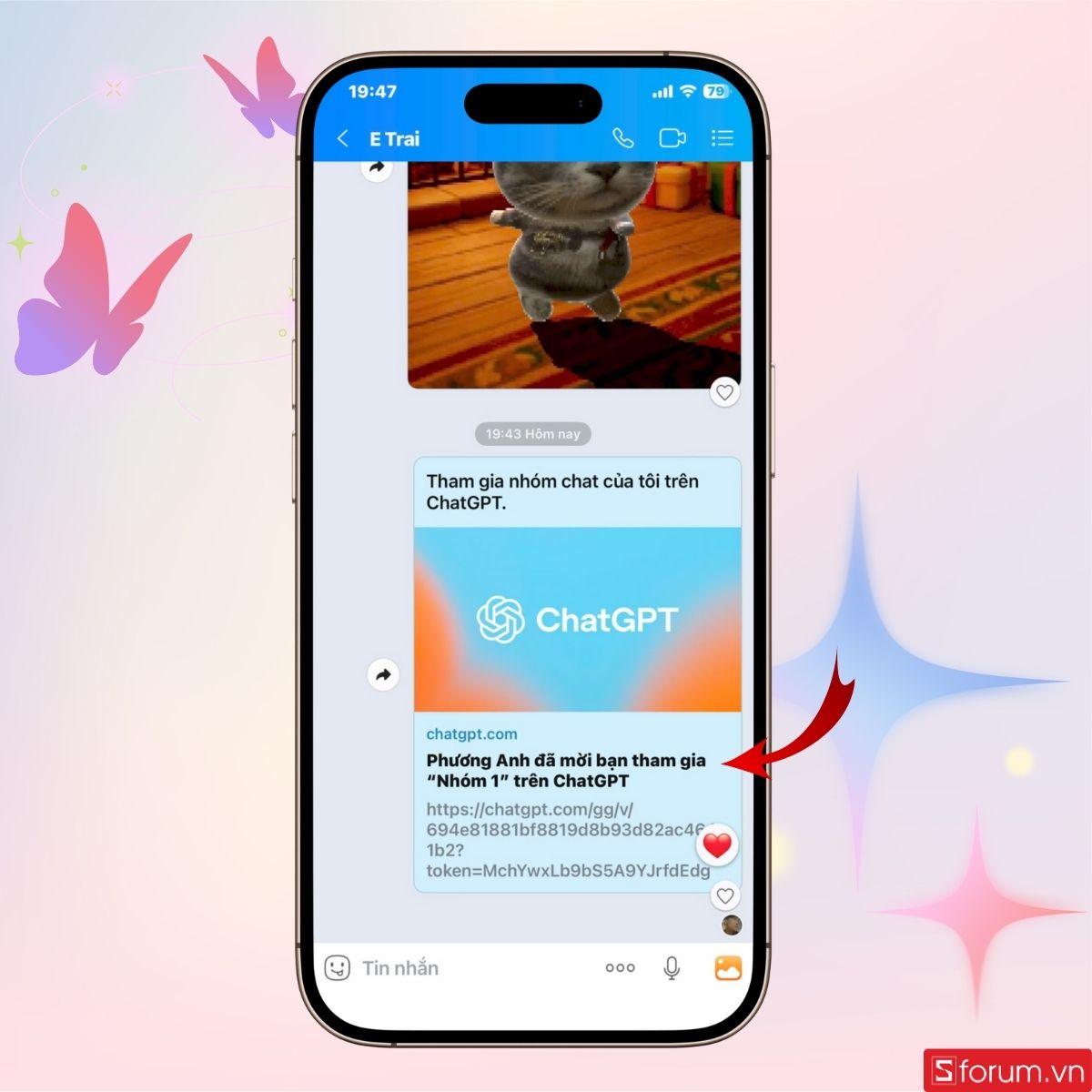 Nhấn vào liên kết để tham gia nhóm