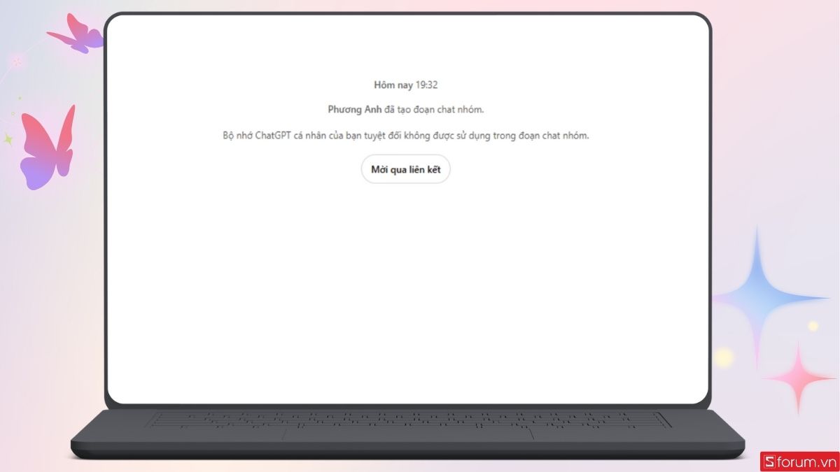 Nhóm chat sẽ được tạo như hình