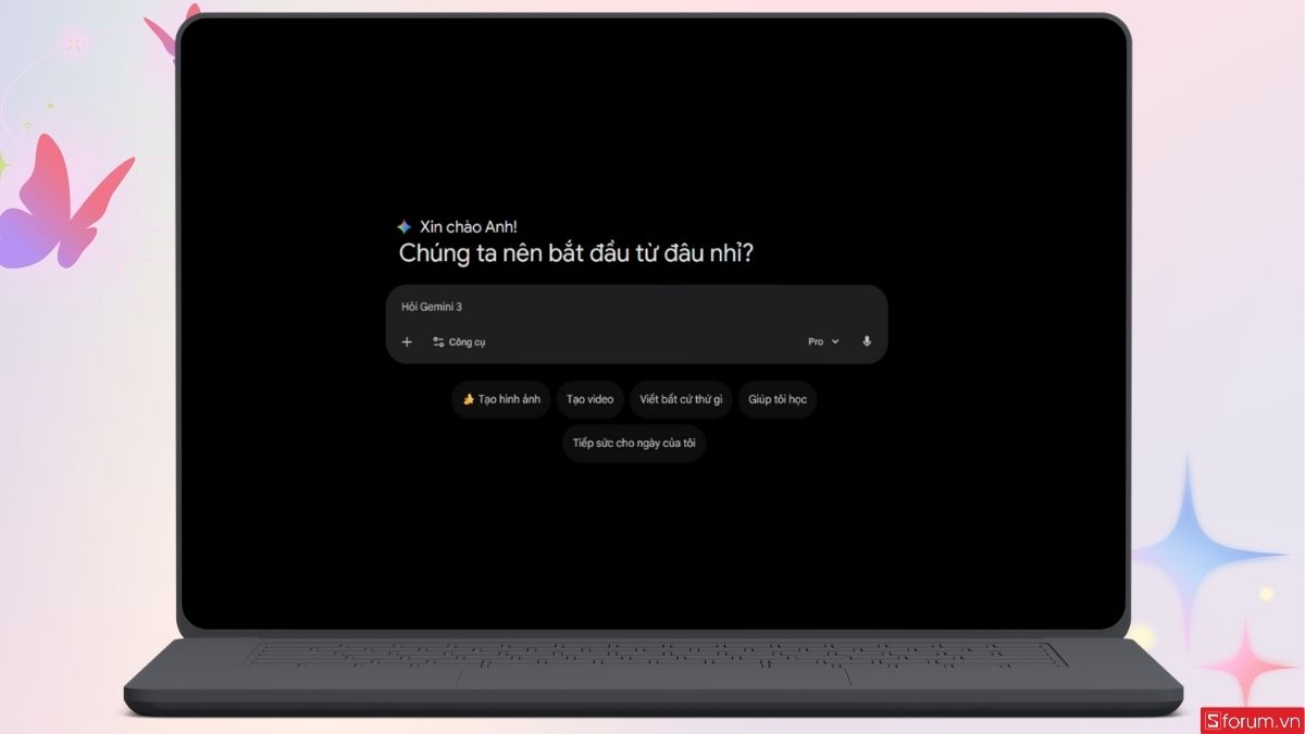 Giao diện chính của Gemini
