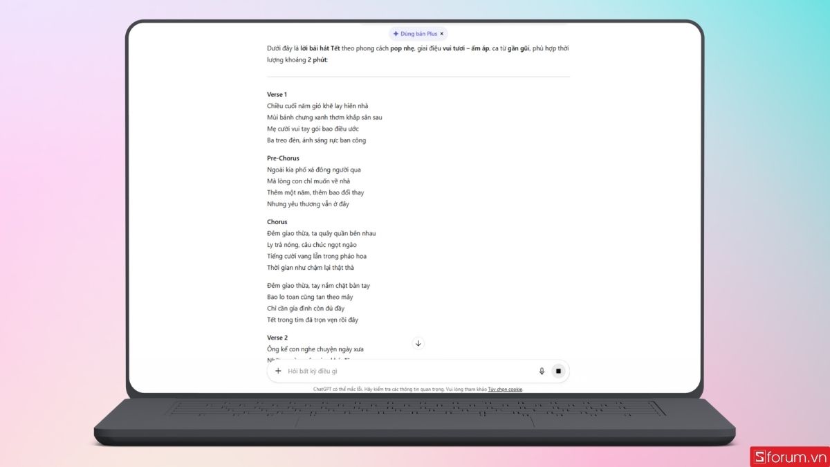 Đọc và điều chỉnh lời bài hát mà ChatGPT đã tạo