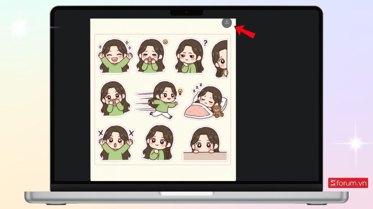Tải bộ sticker vừa tạo từ Gemini