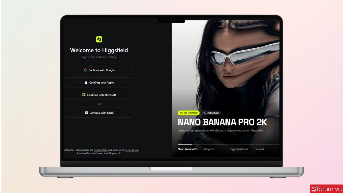 Đăng nhập/Đăng ký tài khoản vào trang web