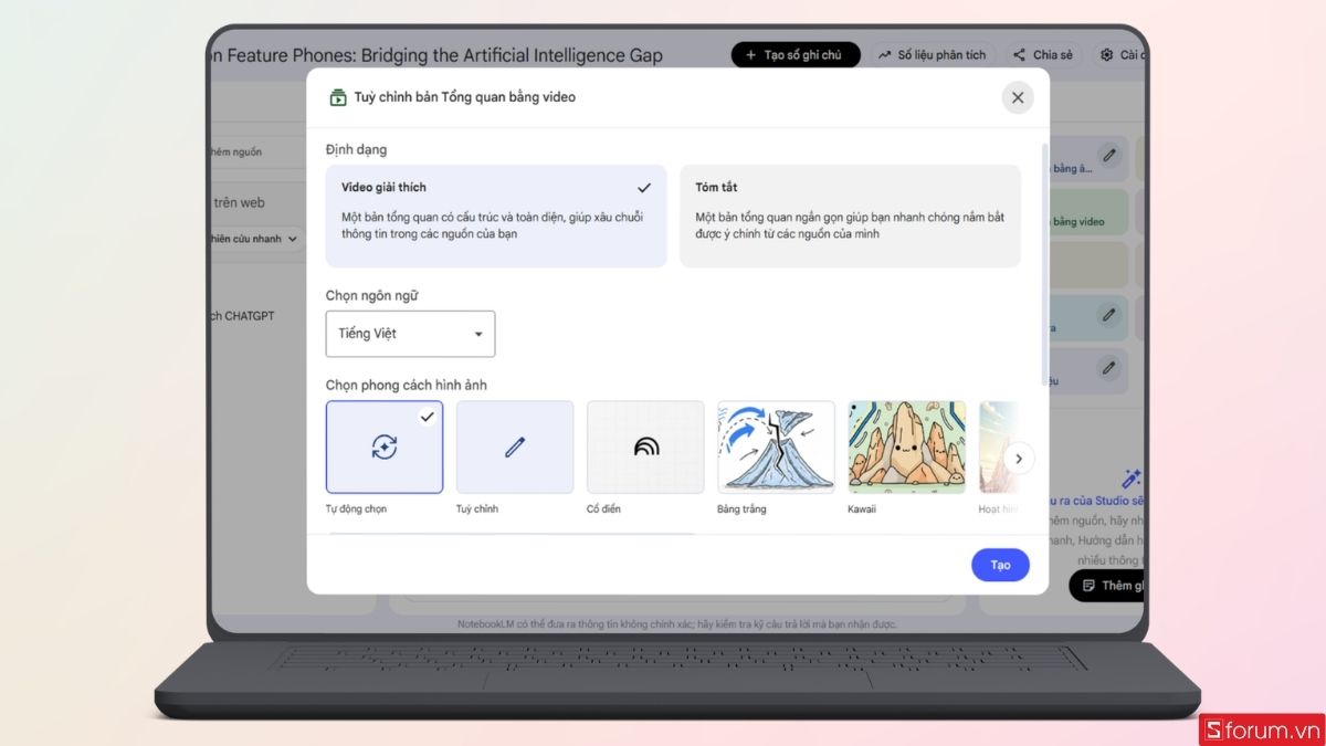 Tùy chỉnh các định dạng đính kèm