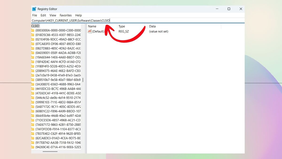 Dán link theo chỉ dẫn trên bảng Registry Editor