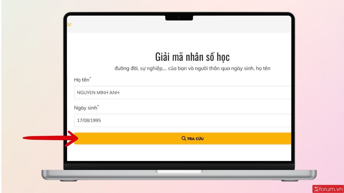 Nhấn tra cứu để bắt đầu kiểm tra
