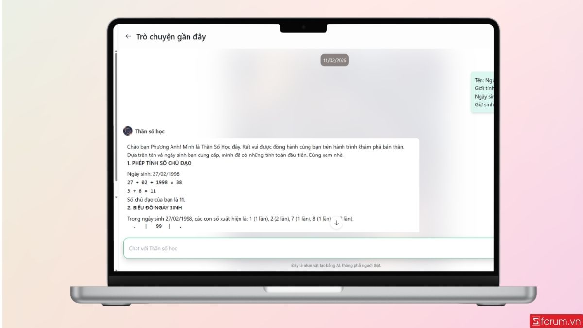 AI Hay sẽ cung cấp các thông tin thần số học liên quan