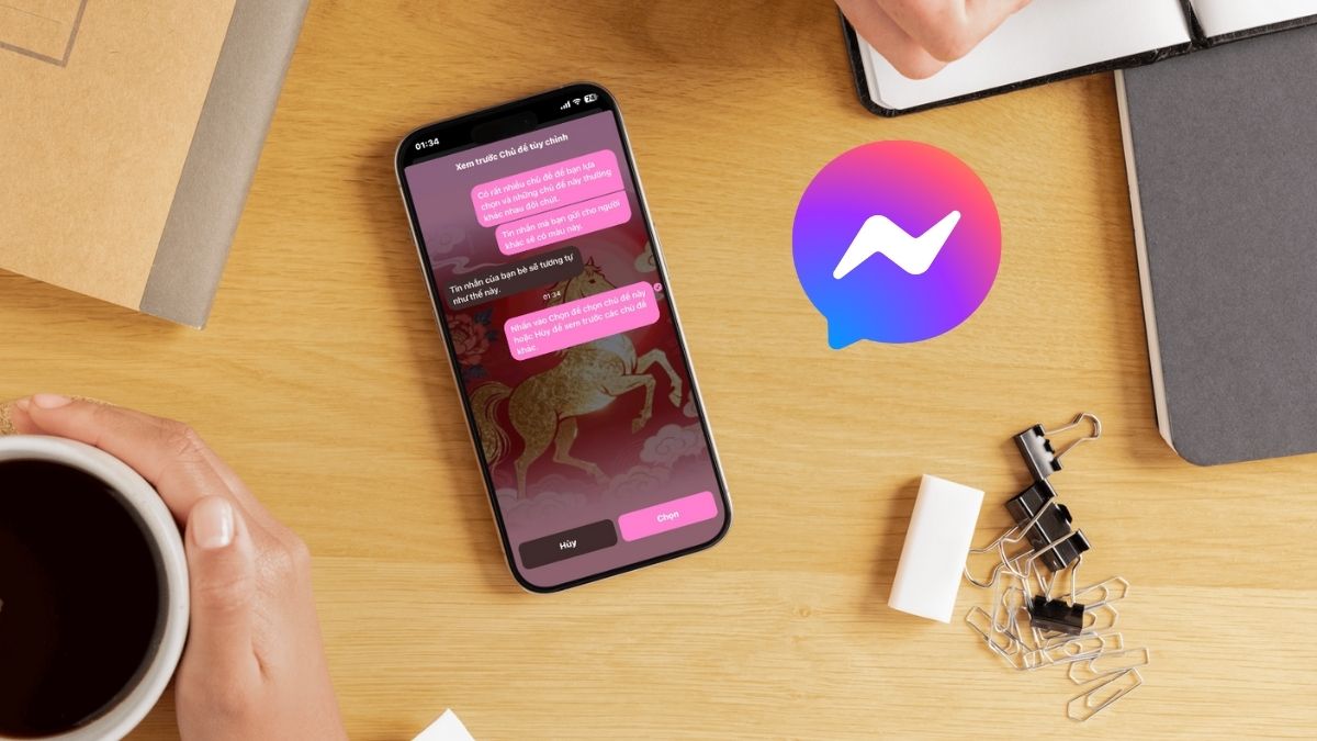 Thay đổi chủ đề Tết Messenger đơn giản và siêu đẹp 