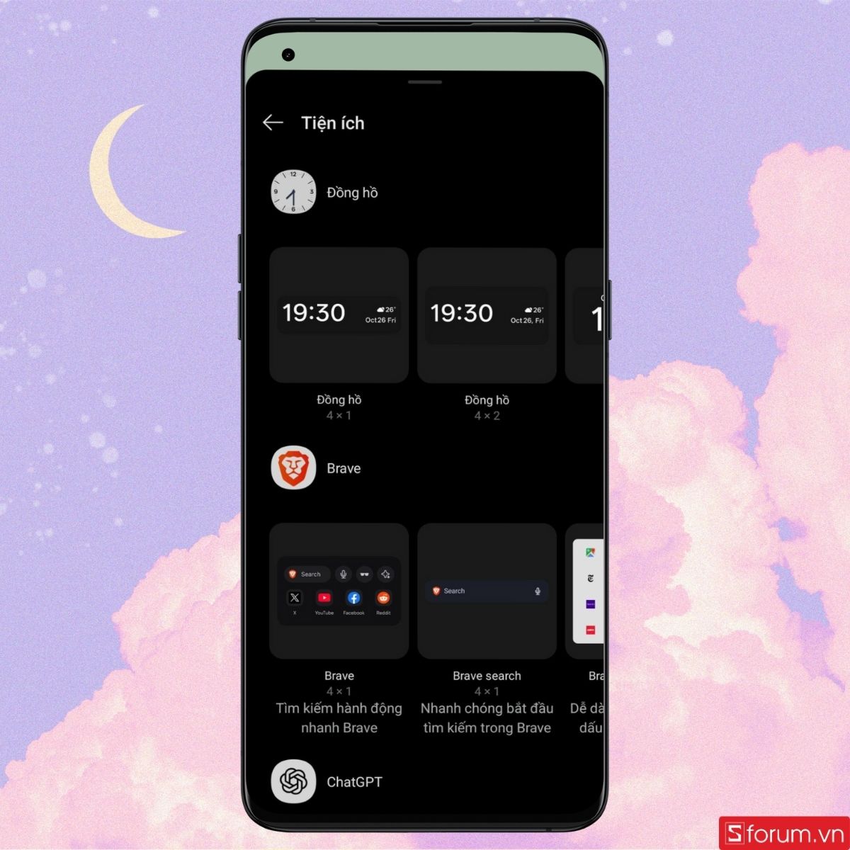Cách hiển thị đồng hồ trên màn hình chính OPPO bước 2
