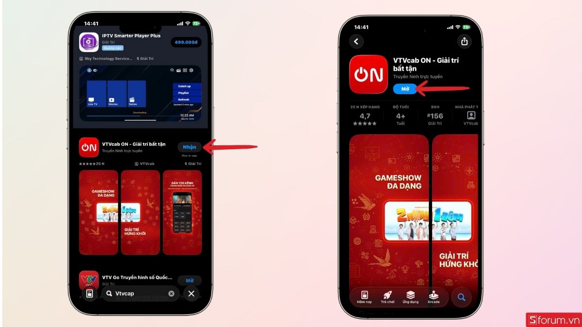 Tiến hành tải ứng dụng VTVcab ON