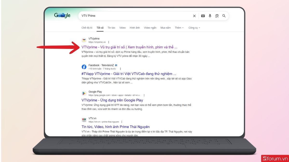 Truy cập vào VTV Prime trên máy tính