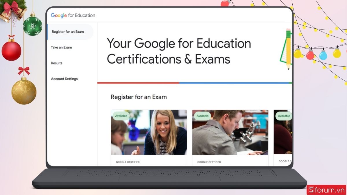 Giao diện trang Google for Education