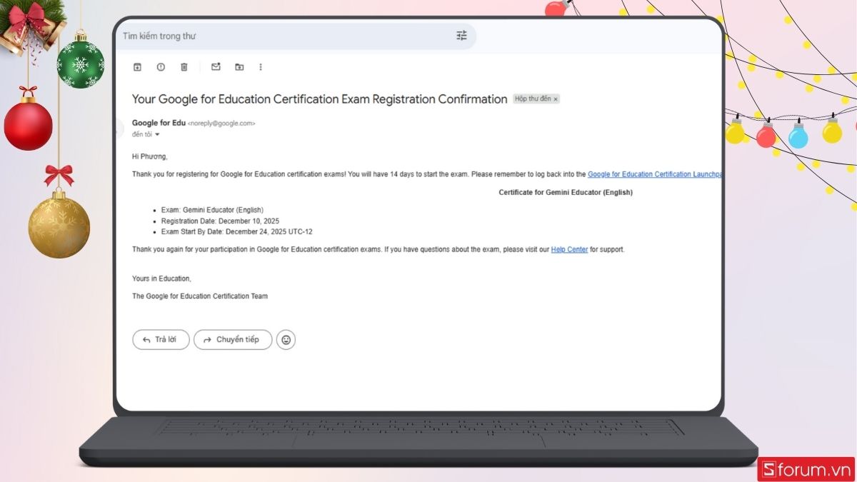 Kiểm tra email của bạn