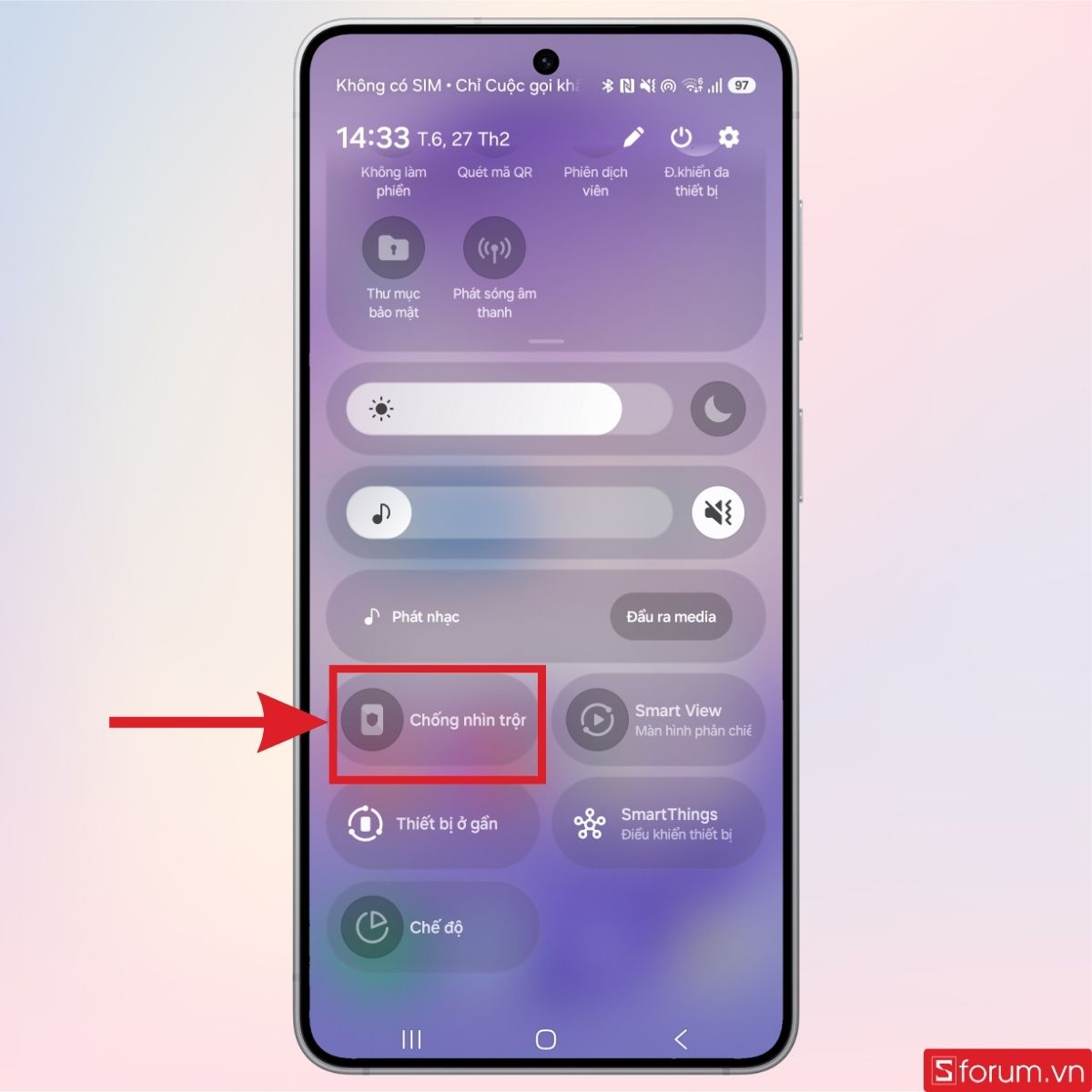 Nhấn vào chống nhìn trộm