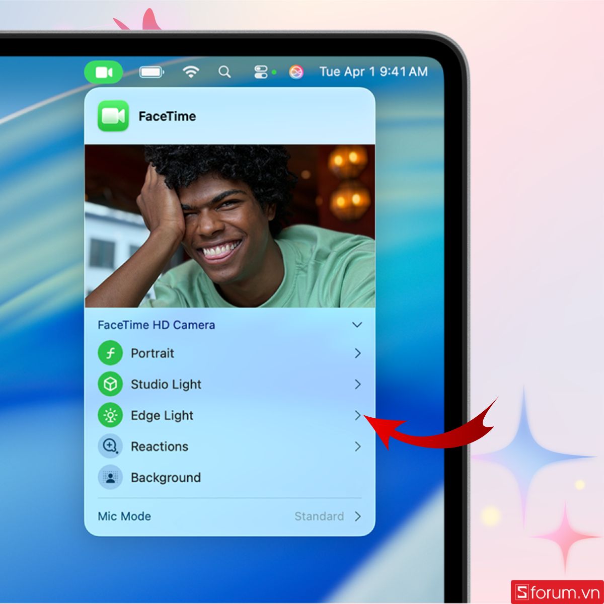 Nhấn vào tính năng Edge Light