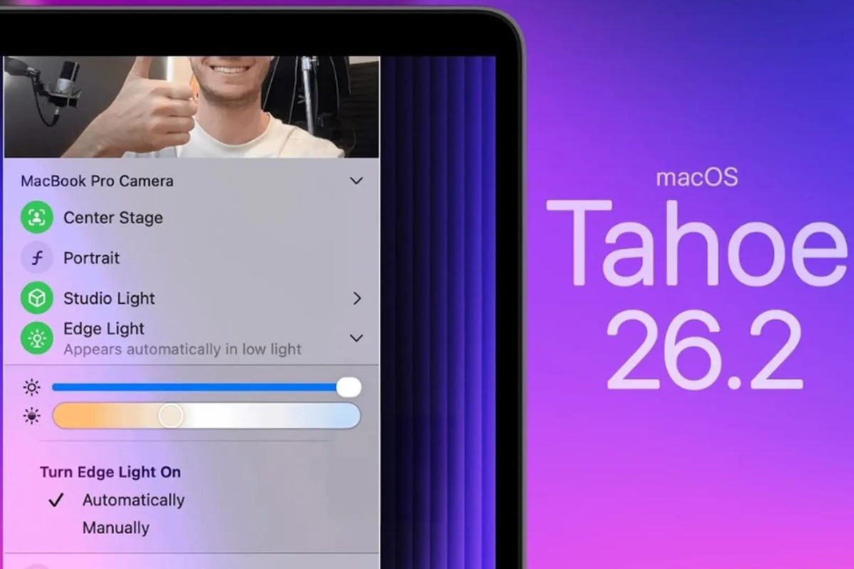 Edge Light xuất hiện trong phiên bản cập nhật macOS Tahoe 26.2