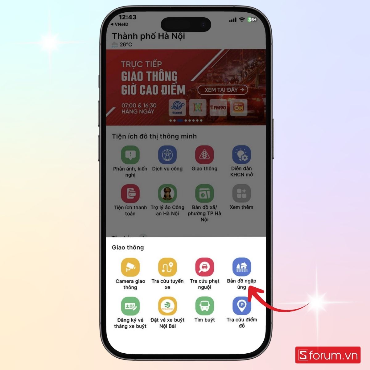 Chọn xem bản đồ ngập úng