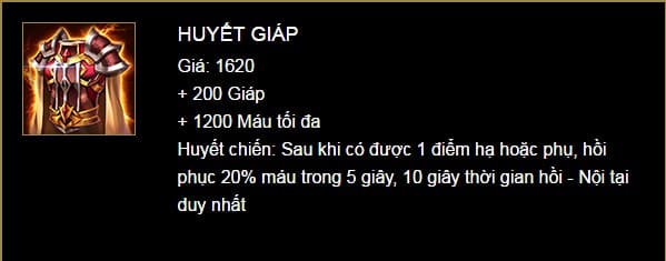 Trang bị Liên Quân bị xóa Huyết Giáp