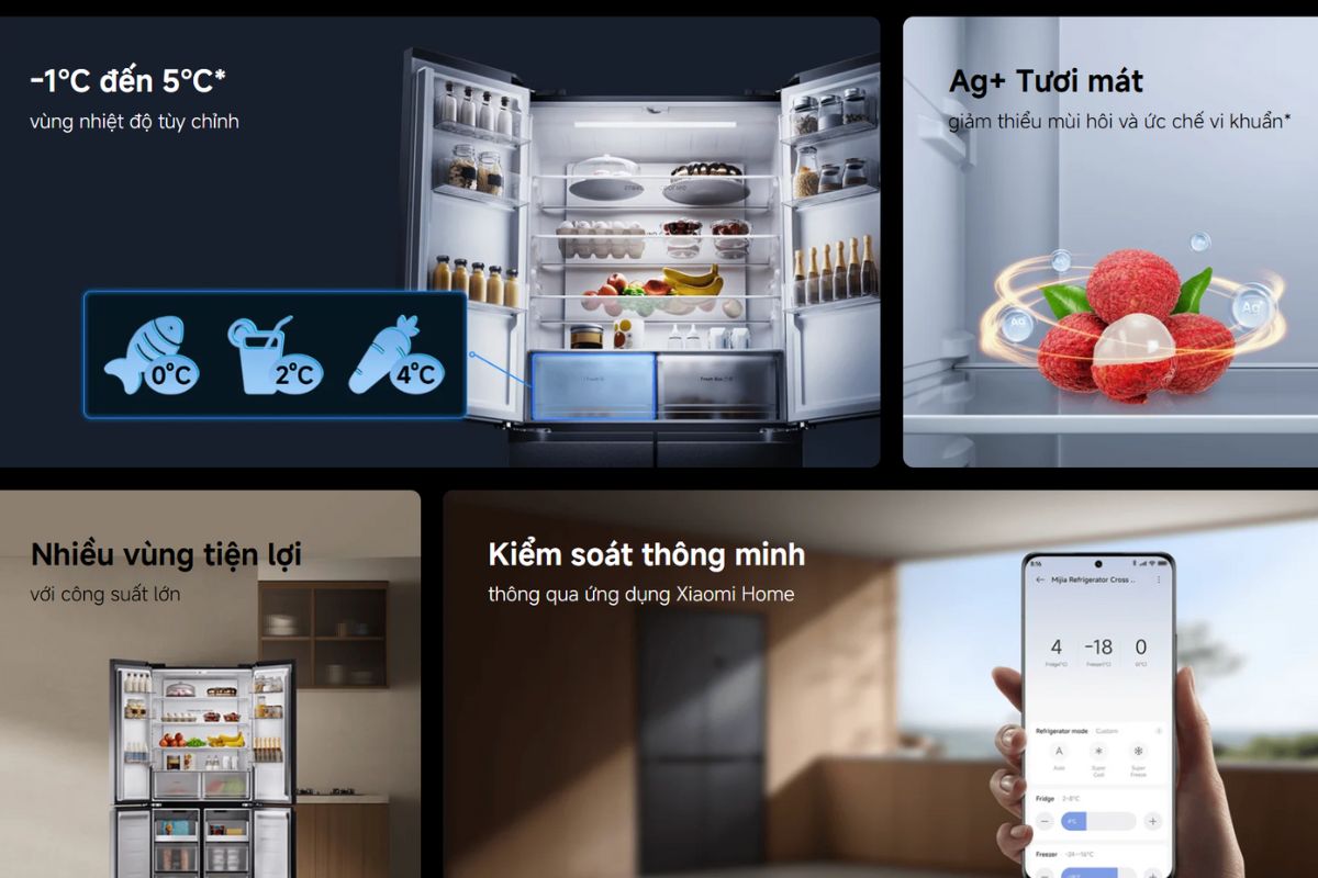 Tủ lạnh Xiaomi Mijia áp dụng nhiều công nghệ hiện đại 